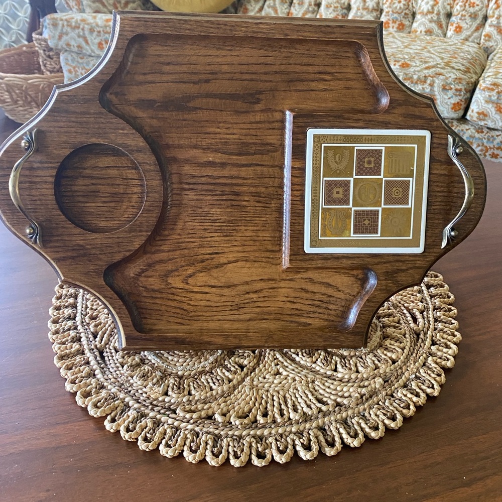 Vintage Wooden Serving Tray